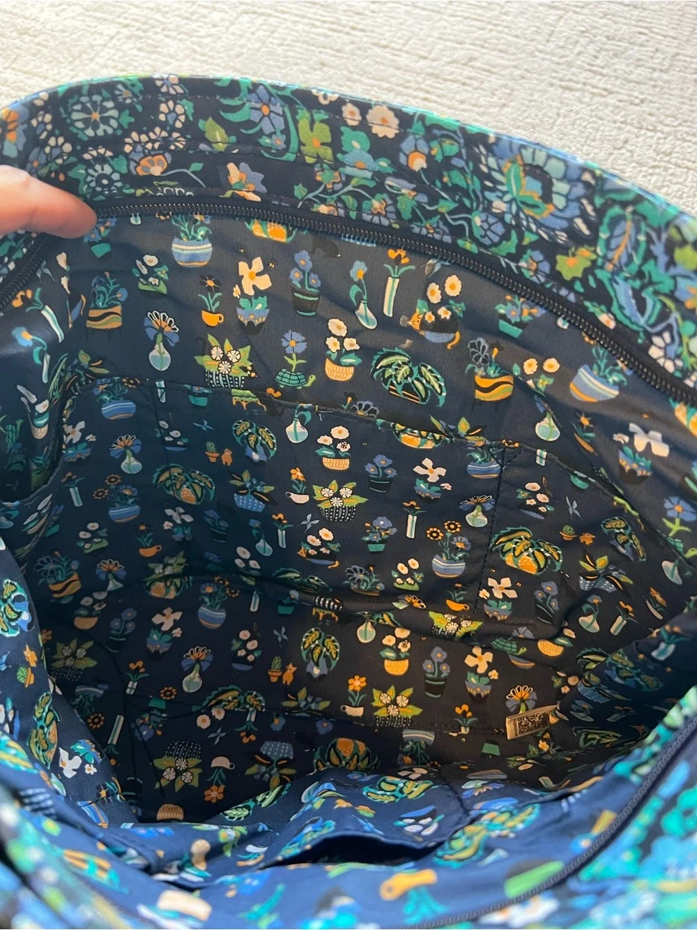 Vera Bradley Houseplant Print Shoulder Tote
